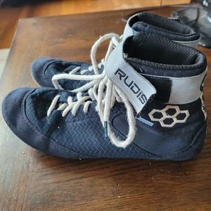 Rudis wrestling shoes, Navy Great Wave Samurai size 10, Used 1 season.
